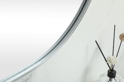 Elegant Furniture & Lighting - Brynn Metal Frame Oval Mirror 36x60 Inch in Silver - MR2B3660SIL veiw 7