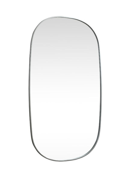 Elegant Furniture & Lighting - Brynn Metal Frame Oval Mirror 36x60 Inch in Silver - MR2B3660SIL veiw 8