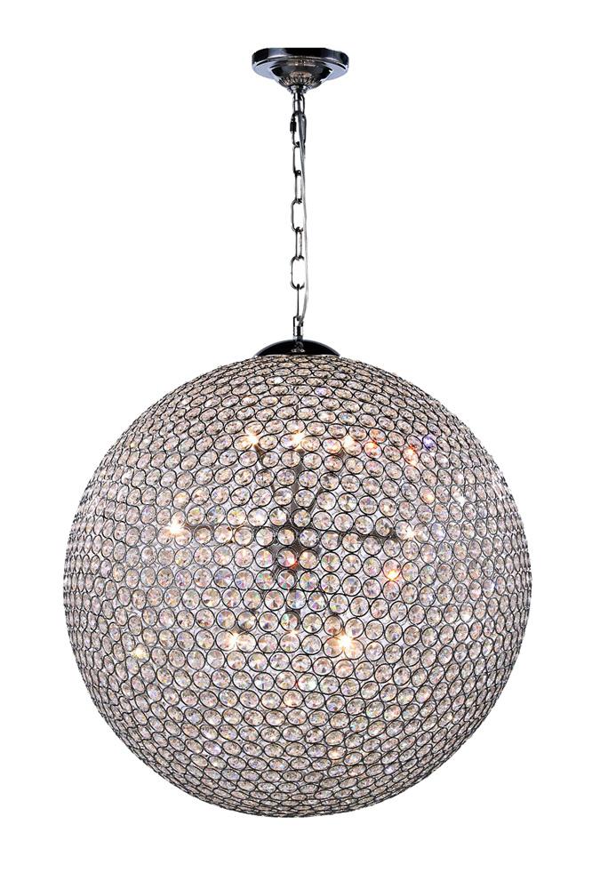 Elegant Furniture & Lighting - Cabaret 12 light Chrome Pendant Clear Royal Cut Crystal - V2102D24C/RC veiw 1