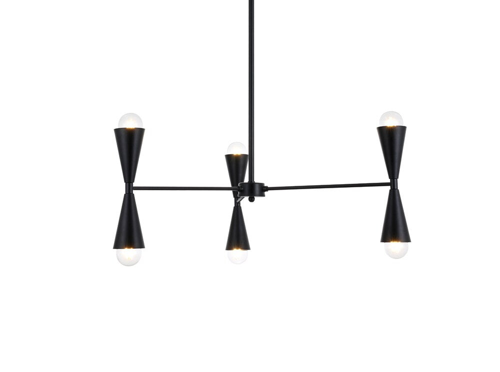 Elegant Furniture & Lighting - Cade 34 inch pendant in black - LD650D34BK veiw 1