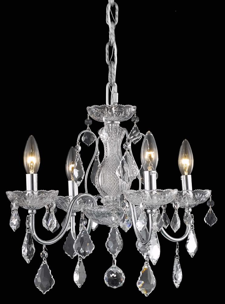 Elegant Furniture & Lighting - Calista Pendant D17in H15in Lt:4 Chrome Finish  - LD2015D17C veiw 1