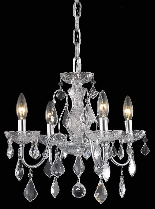 Elegant Furniture & Lighting - Calista Pendant D17in H15in Lt:4 Chrome Finish  - LD2015D17C veiw 1