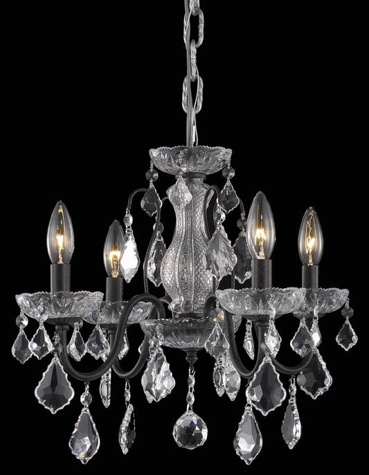 Elegant Furniture & Lighting - Calista Pendant D17in H15in Lt:4 Dark Bronze Finish - LD2015D17DB veiw 1