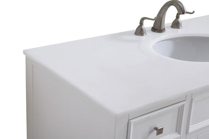 Elegant Furniture & Lighting - Cape Cod 48 inch Single Bathroom vanity in White with ivory white engineered marble - VF-1041-VW veiw 8