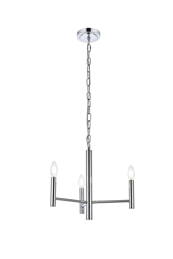 Elegant Furniture & Lighting - Carmella 3 lights pendant in chrome - LD7059D17C veiw 1