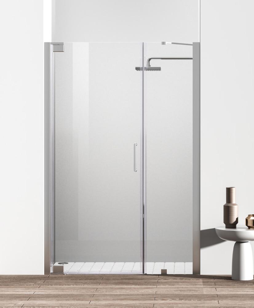 Elegant Furniture & Lighting - Carson Semi-frameless hinged shower door 48 x 72 Polished Chrome - SD404-4872PCH veiw 1