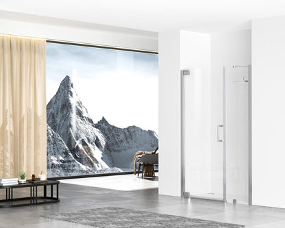 Elegant Furniture & Lighting - Carson Semi-frameless hinged shower door 48 x 72 Polished Chrome - SD404-4872PCH veiw 3