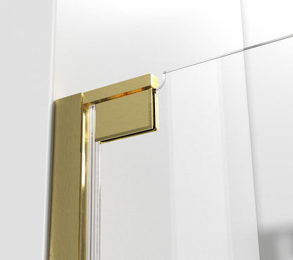 Elegant Furniture & Lighting - Carson Semi-frameless hinged shower door 60 x 72 Brushed Gold - SD404-6072BGD veiw 8