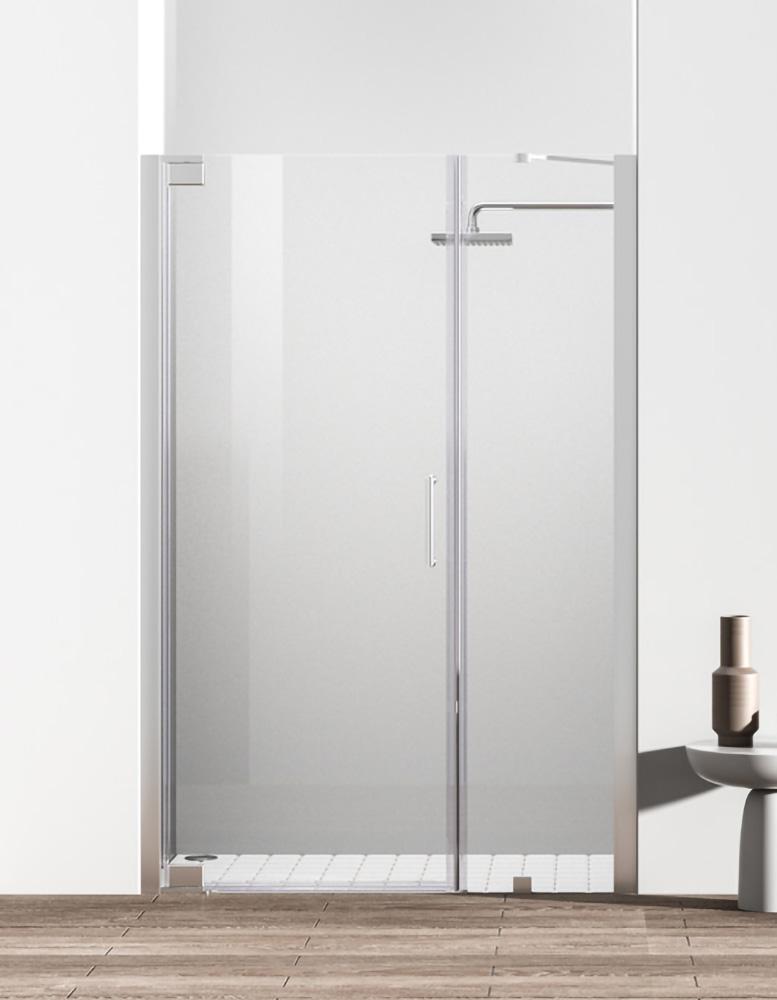 Elegant Furniture & Lighting - Carson Semi-frameless hinged shower door 60 x 72 Polished Chrome - SD404-6072PCH veiw 1