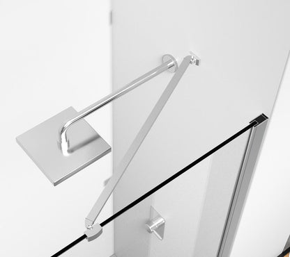 Elegant Furniture & Lighting - Carson Semi-frameless hinged shower door 60 x 72 Polished Chrome - SD404-6072PCH veiw 6