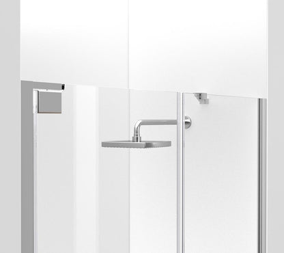 Elegant Furniture & Lighting - Carson Semi-frameless hinged shower door 60 x 72 Polished Chrome - SD404-6072PCH veiw 7