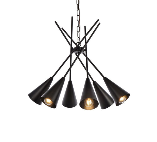 Elegant Furniture & Lighting - Casen 32 inch pendant in black - LD651D32BK veiw 1