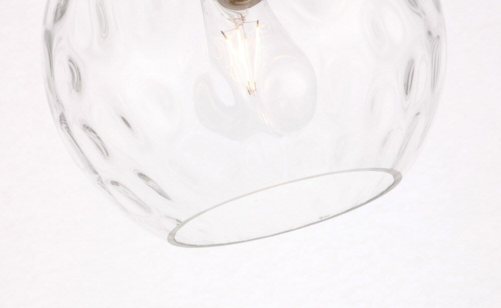Elegant Furniture & Lighting - Cashel 1 light Black and Clear glass pendant - LD2282 veiw 4
