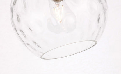 Elegant Furniture & Lighting - Cashel 1 light Black and Clear glass pendant - LD2282 veiw 4