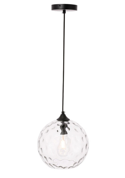 Elegant Furniture & Lighting - Cashel 1 light Black and Clear glass pendant - LD2282 veiw 8