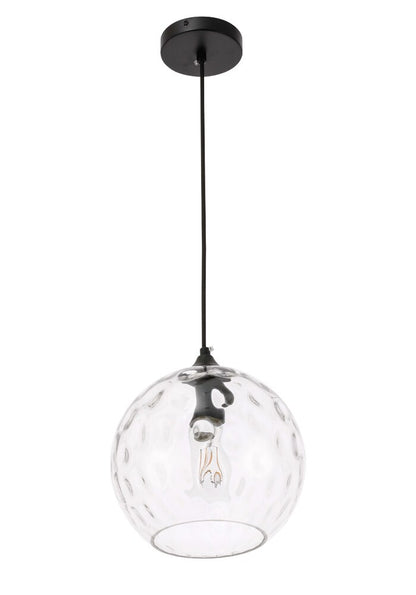 Elegant Furniture & Lighting - Cashel 1 light Black and Clear glass pendant - LD2282 veiw 13