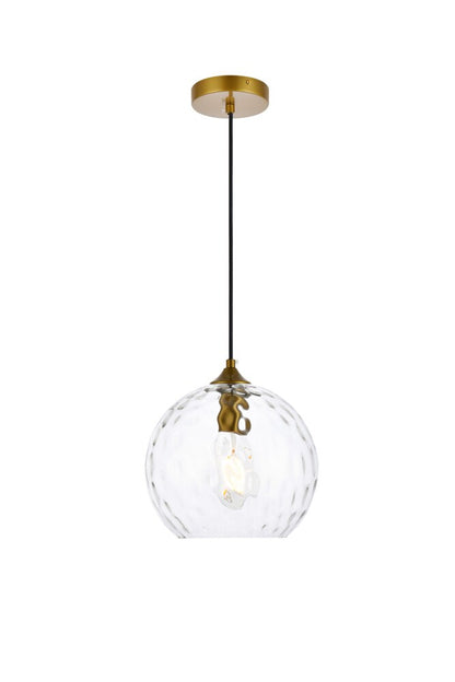 Elegant Furniture & Lighting - Cashel 10 inch light brass pendant - LD2282BR veiw 1