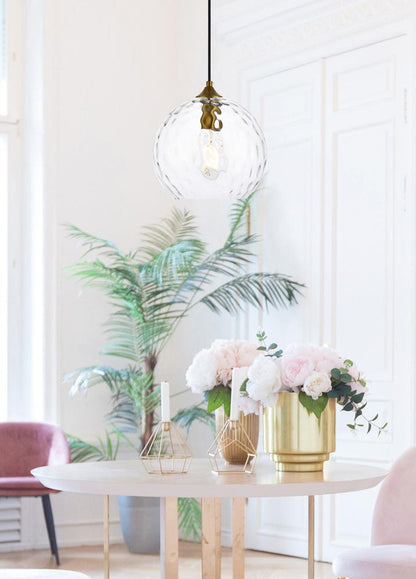 Elegant Furniture & Lighting - Cashel 10 inch light brass pendant - LD2282BR veiw 8