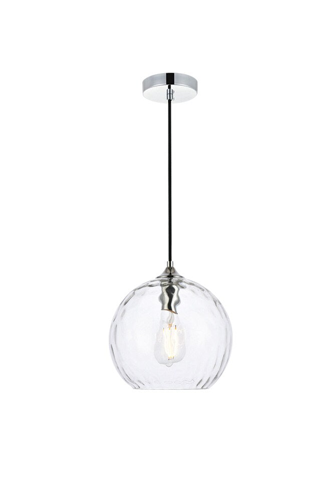 Elegant Furniture & Lighting - Cashel 10 inch light chrome pendant - LD2282C veiw 1