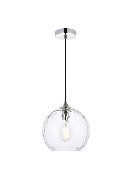 Elegant Furniture & Lighting - Cashel 10 inch light chrome pendant - LD2282C veiw 1