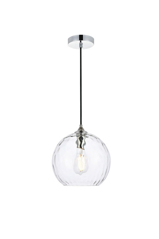 Elegant Furniture & Lighting - Cashel 10 inch light chrome pendant - LD2282C veiw 1