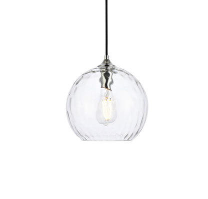Elegant Furniture & Lighting - Cashel 10 inch light chrome pendant - LD2282C veiw 3