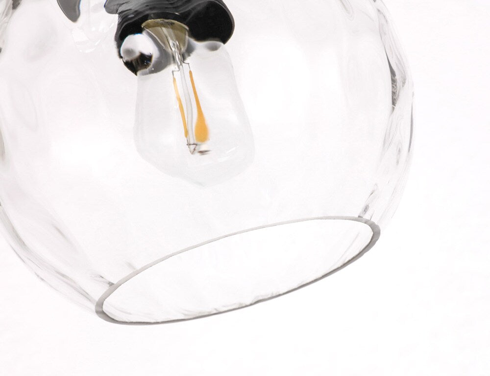 Elegant Furniture & Lighting - Cashel 1 light Black and Clear glass pendant - LD2280 veiw 4