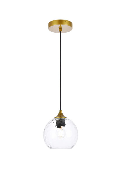 Elegant Furniture & Lighting - Cashel 6 inch brass pendant - LD2280BR veiw 1