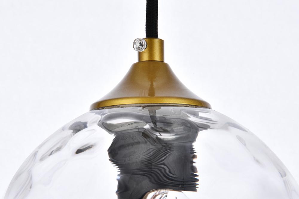 Elegant Furniture & Lighting - Cashel 6 inch brass pendant - LD2280BR veiw 6
