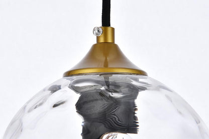 Elegant Furniture & Lighting - Cashel 6 inch brass pendant - LD2280BR veiw 6