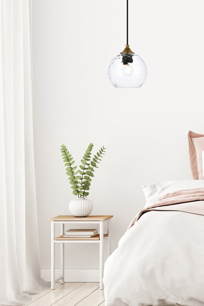 Elegant Furniture & Lighting - Cashel 6 inch brass pendant - LD2280BR veiw 8