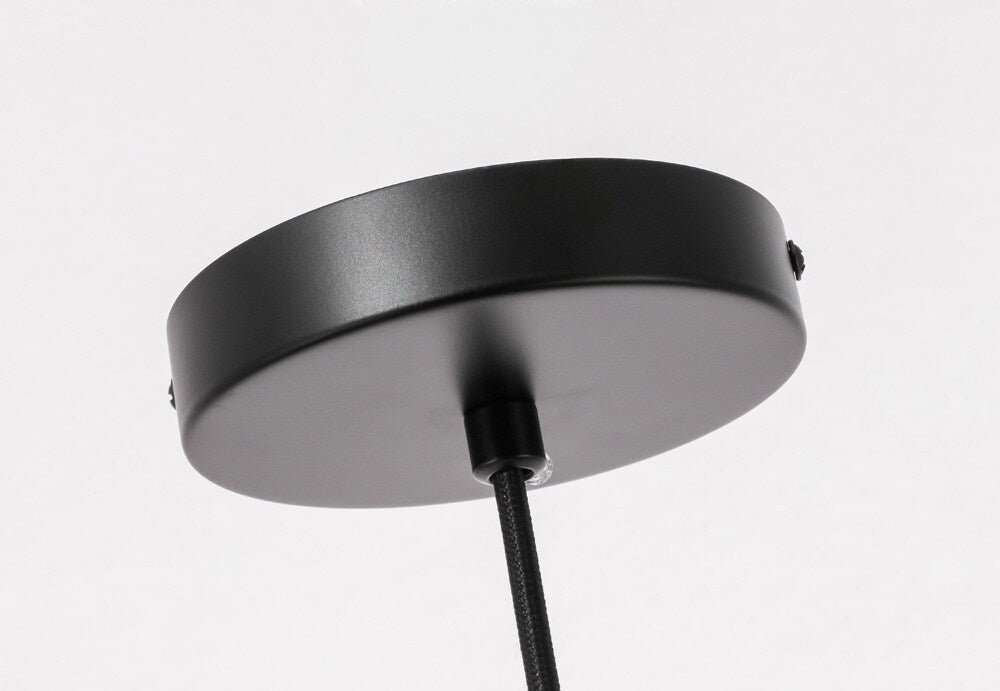 Elegant Furniture & Lighting - Cashel 1 light Black and Clear glass pendant - LD2281 veiw 6