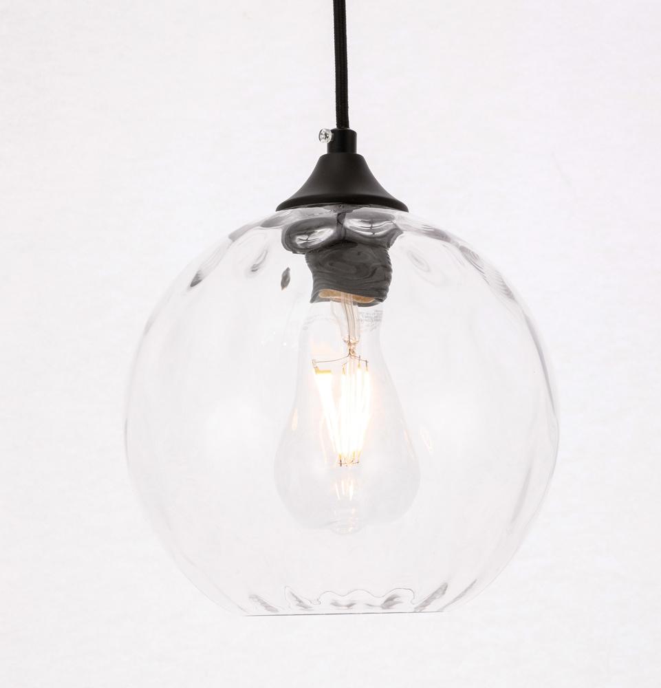 Elegant Furniture & Lighting - Cashel 1 light Black and Clear glass pendant - LD2281 veiw 14