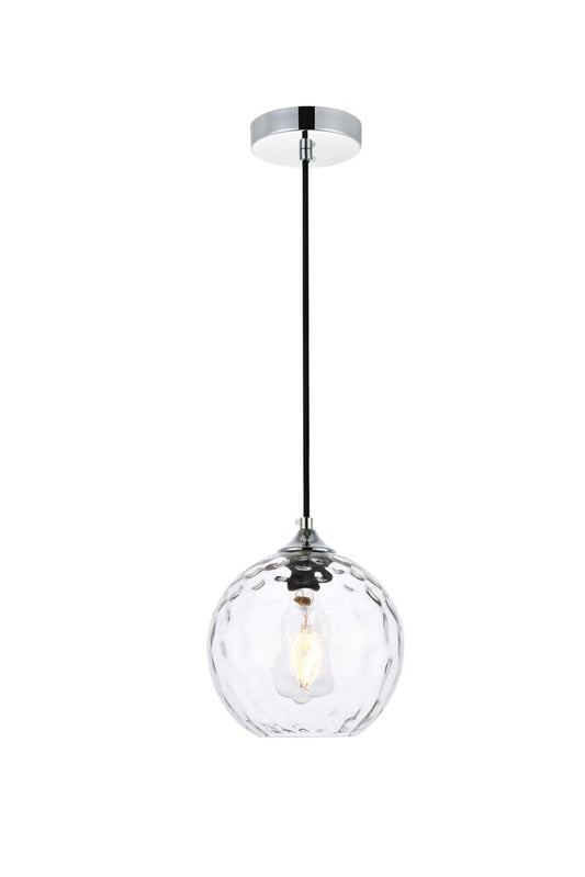 Elegant Furniture & Lighting - Cashel 8 inch chrome pendant - LD2281C veiw 1