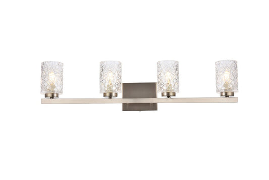 Elegant Furniture & Lighting - Cassie 4 lights bath sconce in satin nickel with clear shade - LD7028W32SN veiw 1