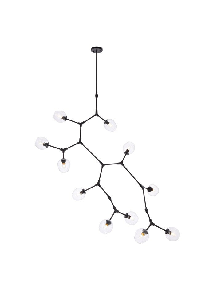 Elegant Furniture & Lighting - Cavoli 11 lights black chandelier - 1712G73BK veiw 1