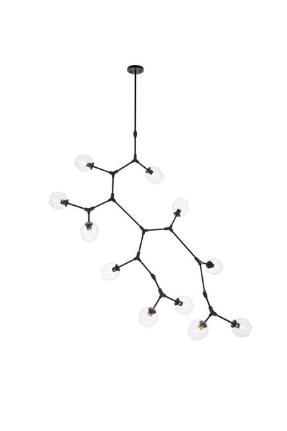 Elegant Furniture & Lighting - Cavoli 11 lights black chandelier - 1712G73BK veiw 1