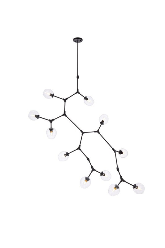 Elegant Furniture & Lighting - Cavoli 11 lights black chandelier - 1712G73BK veiw 1