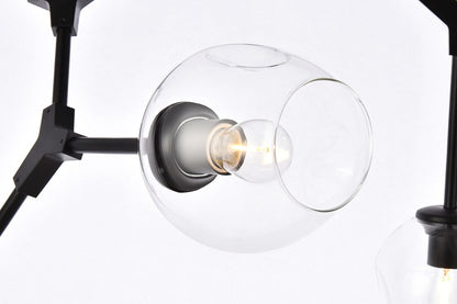 Elegant Furniture & Lighting - Cavoli 11 lights black chandelier - 1712G73BK veiw 4