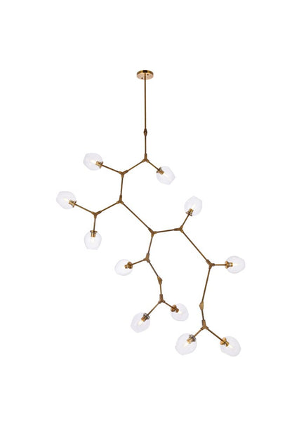 Elegant Furniture & Lighting - Cavoli 11 lights brass chandelier - 1712G73BR veiw 1