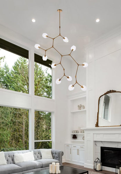 Elegant Furniture & Lighting - Cavoli 11 lights brass chandelier - 1712G73BR veiw 8