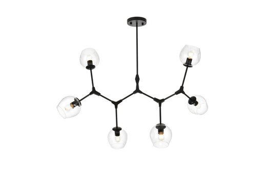 Elegant Furniture & Lighting - Cavoli 49 inch Chandelier in Black - 1712G49BK veiw 1