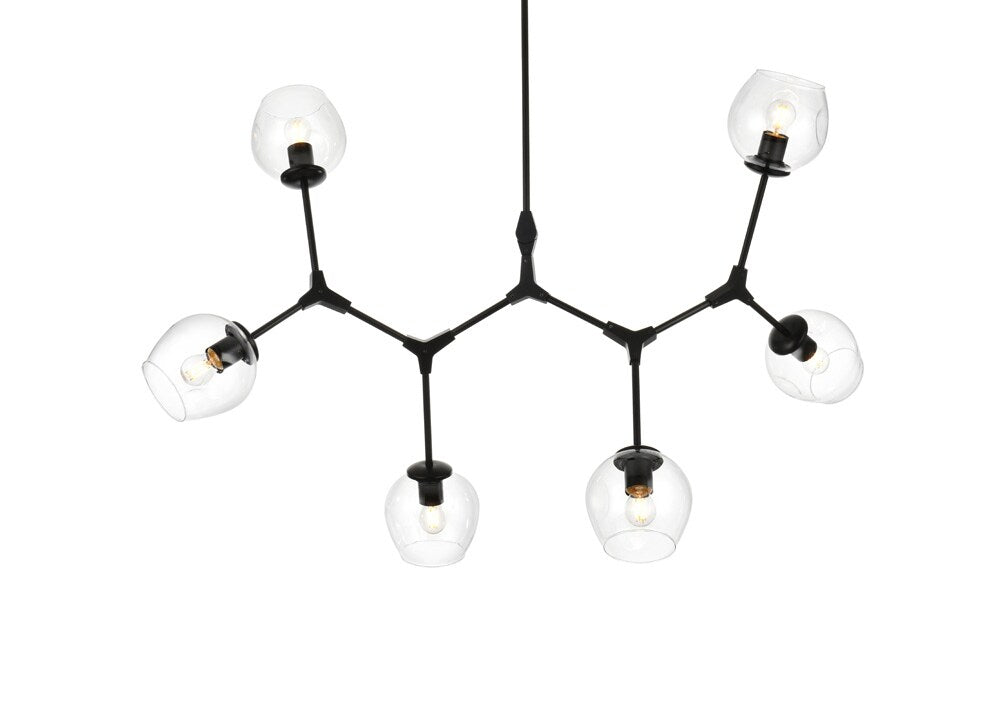 Elegant Furniture & Lighting - Cavoli 49 inch Chandelier in Black - 1712G49BK veiw 3