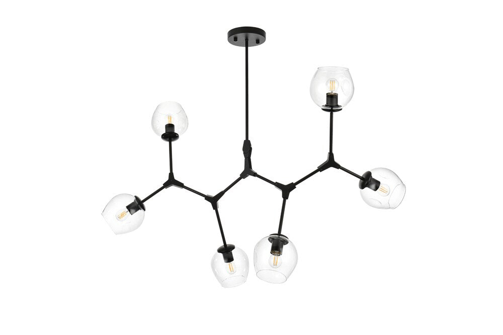 Elegant Furniture & Lighting - Cavoli 49 inch Chandelier in Black - 1712G49BK veiw 8