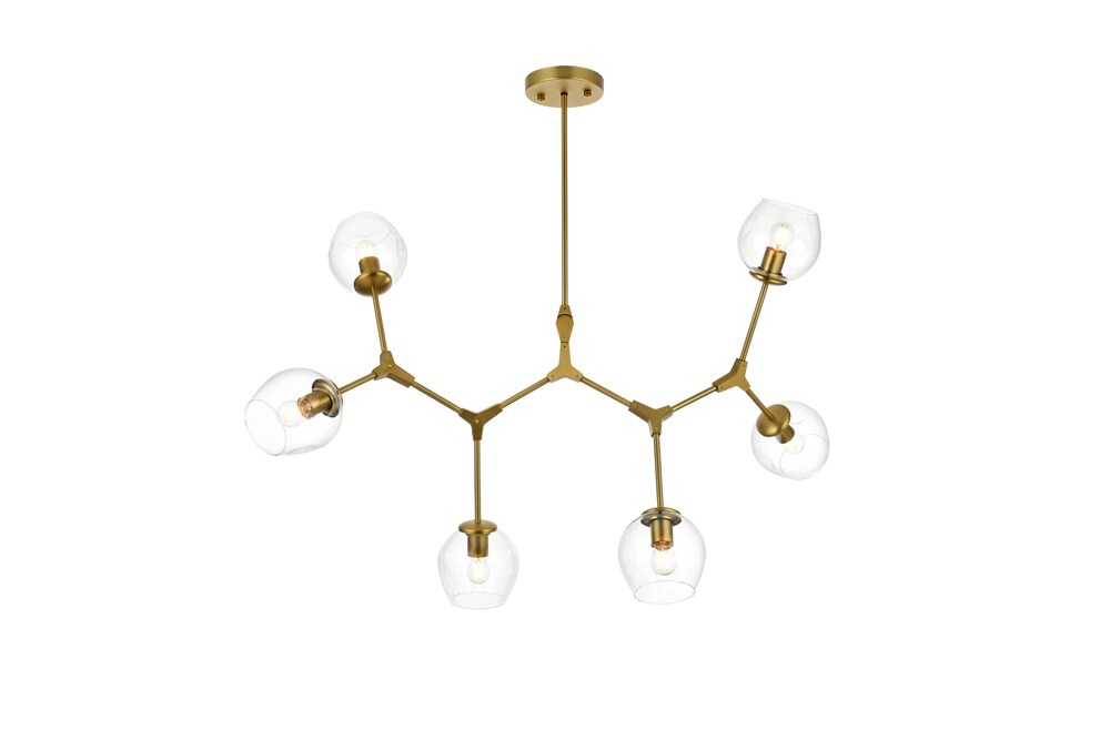 Elegant Furniture & Lighting - Cavoli 49 inch Chandelier in Brass - 1712G49BR veiw 1