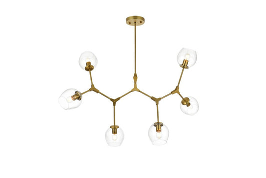 Elegant Furniture & Lighting - Cavoli 49 inch Chandelier in Brass - 1712G49BR veiw 1
