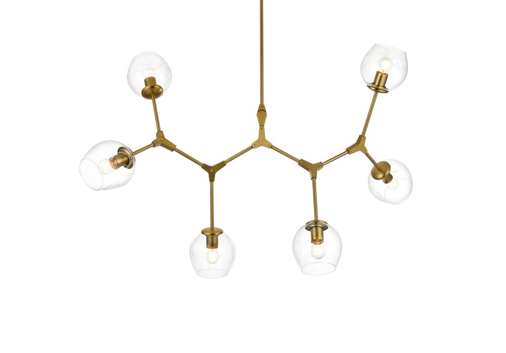 Elegant Furniture & Lighting - Cavoli 49 inch Chandelier in Brass - 1712G49BR veiw 3