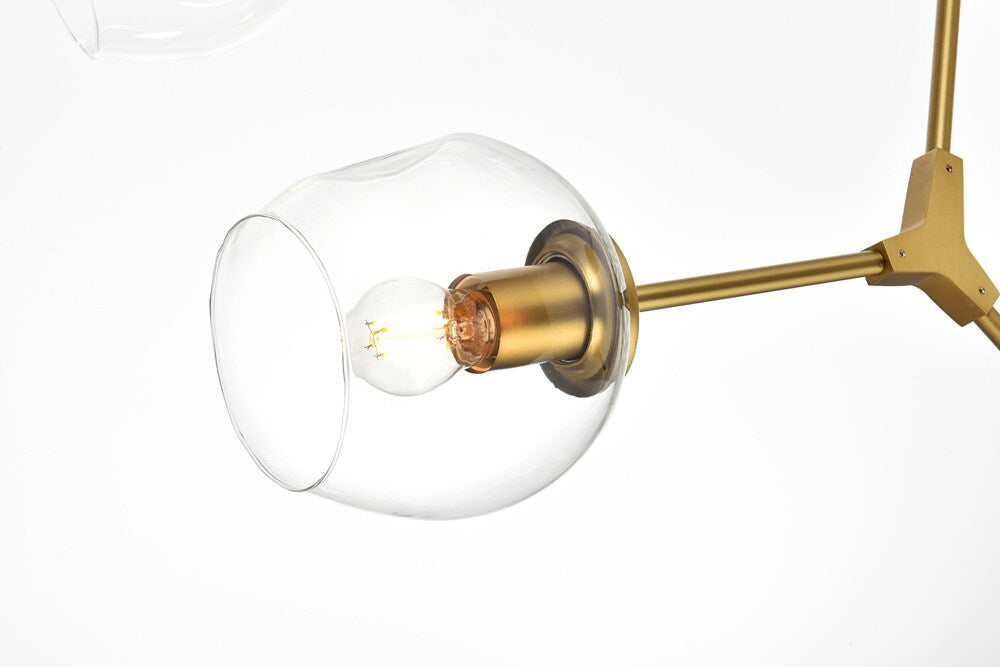 Elegant Furniture & Lighting - Cavoli 49 inch Chandelier in Brass - 1712G49BR veiw 4