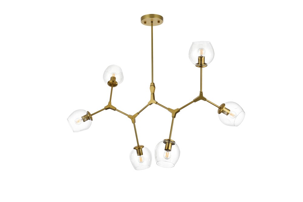 Elegant Furniture & Lighting - Cavoli 49 inch Chandelier in Brass - 1712G49BR veiw 8