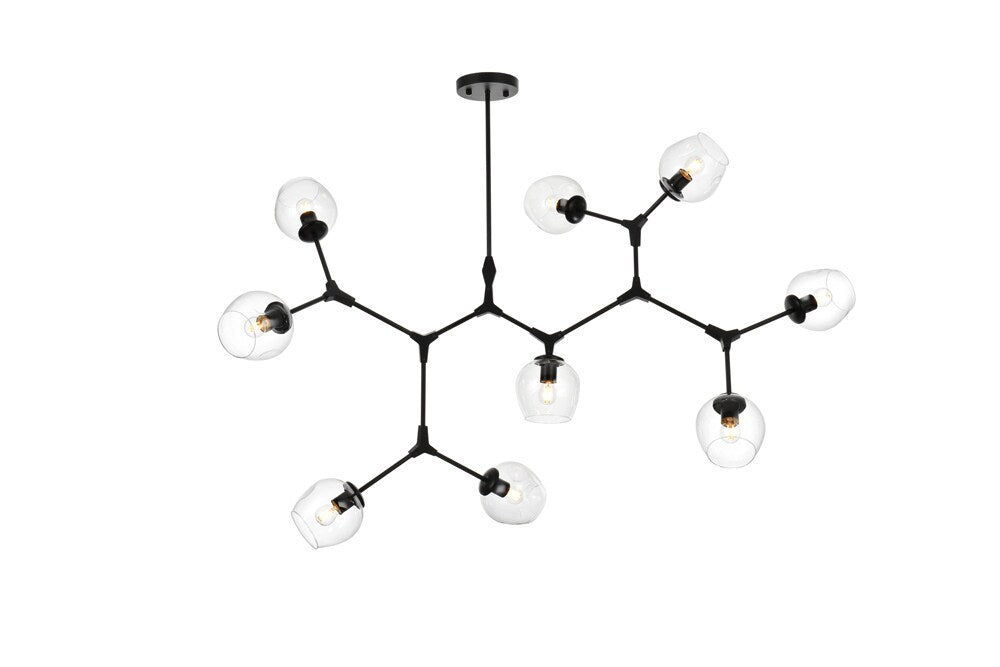 Elegant Furniture & Lighting - Cavoli 60 inch Chandelier in Black - 1712G60BK veiw 1